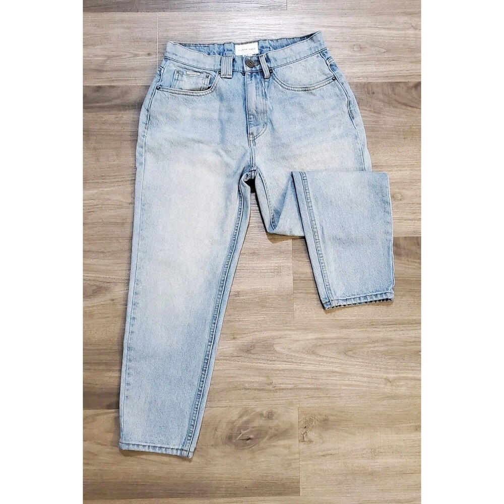 I Love Ugly Jeans Mens Small Denim Barrel Taper Leg Light Blue 26x25 Minimalist